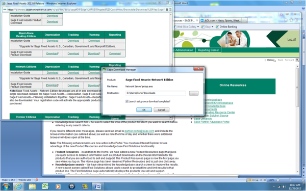 Installing Sage Fixed Assets resized 600