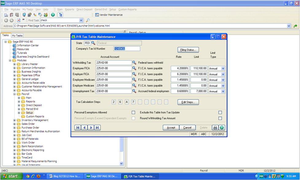 IRS Tax Table Updates