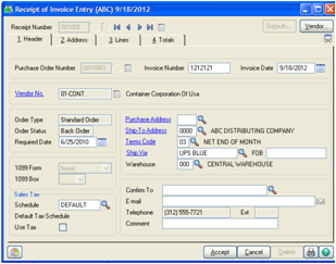 Sage 100 ERP Receipt of Invoice resized 600