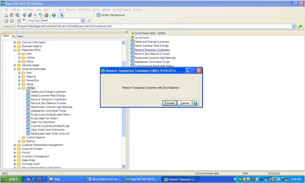 Sage Accounts Receivable remove the customer resized 600