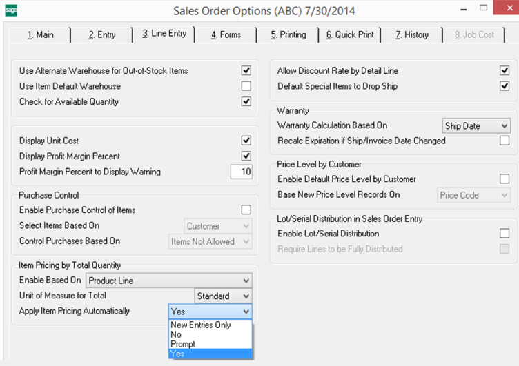 ERP Consultant Sage 100 ERP Consultant Total Quantity Pricing