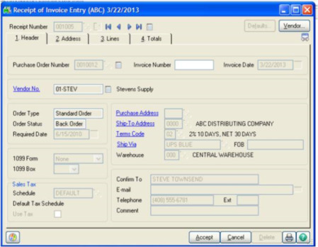 Sage 100 ERP Receipt of Invoice resized 600