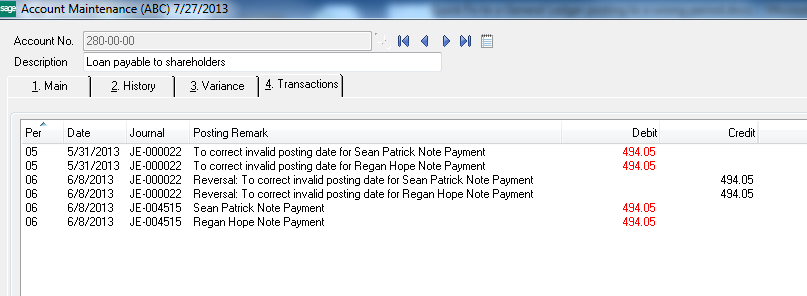 Sage 100 ERP (MAS 90) General Ledger posting 11
