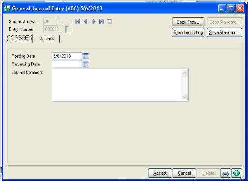 Sage 100 ERP Multiple Standard Journal Entries Step Three resized 600