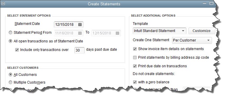 reduce accounts receivable QuickBooks