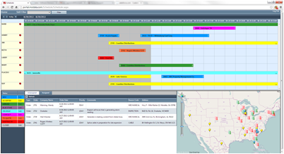 Field Service Scheduling Map