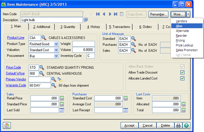 Sage 100 ERP (MAS 90): What is an Inventory Alias Item and Why Use It