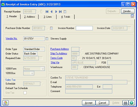 Sage 100 ERP Receipt of Invoice resized 600
