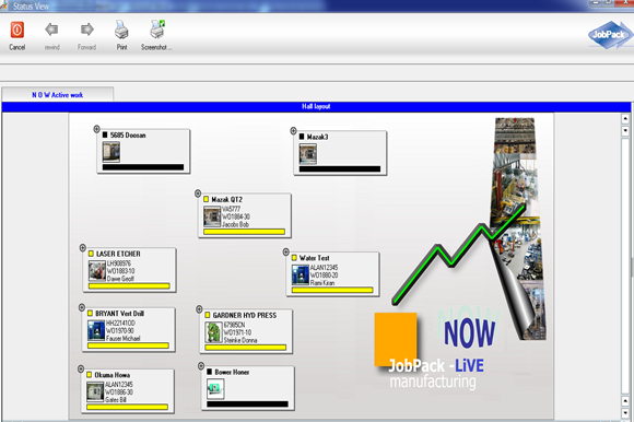 Production Manufacturing Software JobPack®: New Productivity Display
