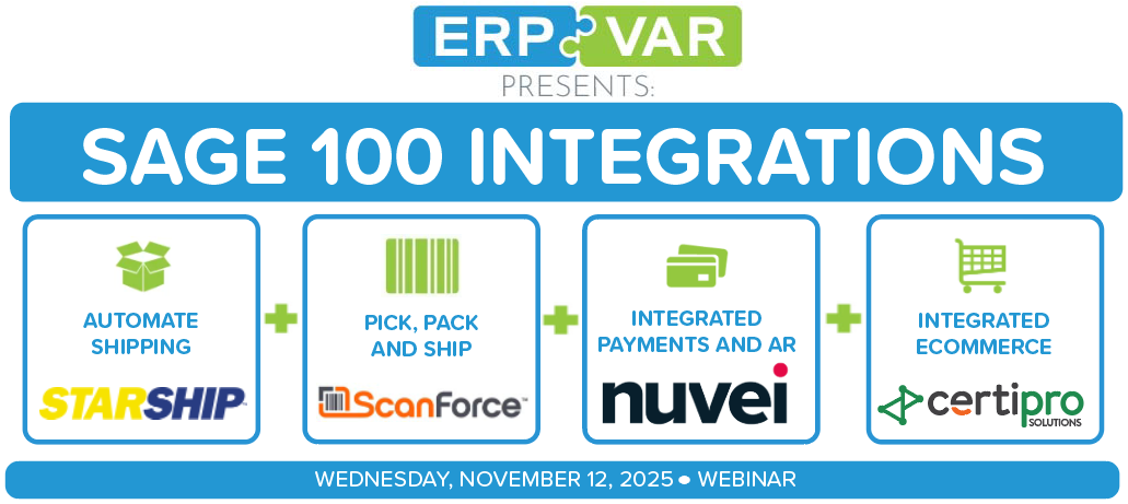 Sage 100: From Cart to Customer, Integrated eCommerce, Payments, Pick, Pack and Ship