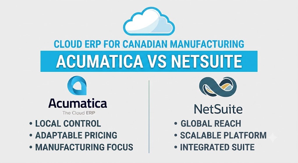 Cloud ERP for Canadian Manufacturing: Acumatica vs NetSuite