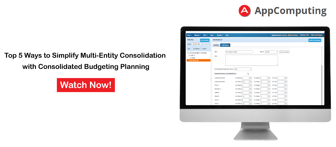 Simplify Multi-entity Consolidation with Consolidated Budgeting and Planning